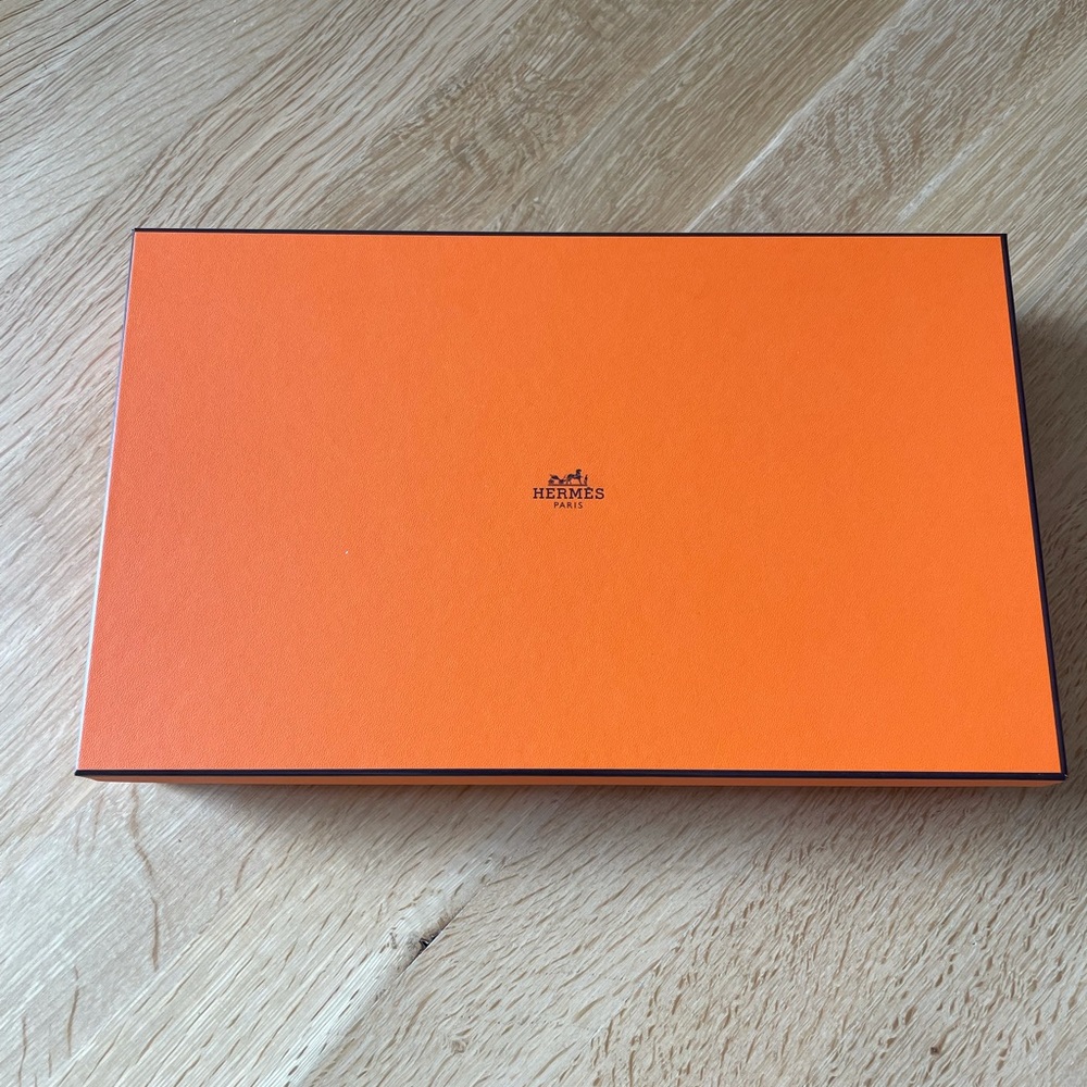 Hermes Orange Jige Long Clutch Empty Box